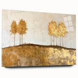 Abstract landscape wall art displayed in a sleek acrylic frame, showcasing vibrant colors and fluid shapes that evoke a serene outdoor atmosphere. Ideal for modern home decor, this side view highlights its elegant design and premium finish.