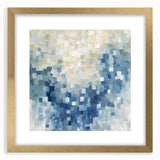 Contemporary Abstract Canvas – Mosaic Motion in Soft Blues
