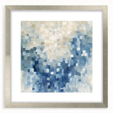 Contemporary Abstract Canvas – Mosaic Motion in Soft Blues