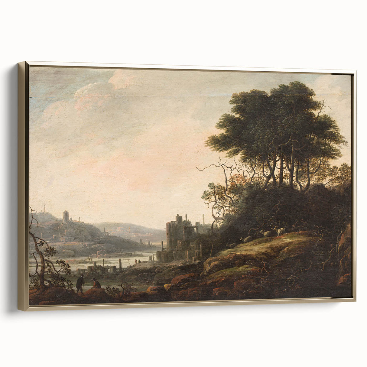 Baroque Art Landscape with Ancient Ruins - Classic Art Prints