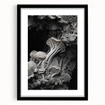 Extra large abstract art print featuring colorful, textured elements in a framed mat, ideal for living room decor.