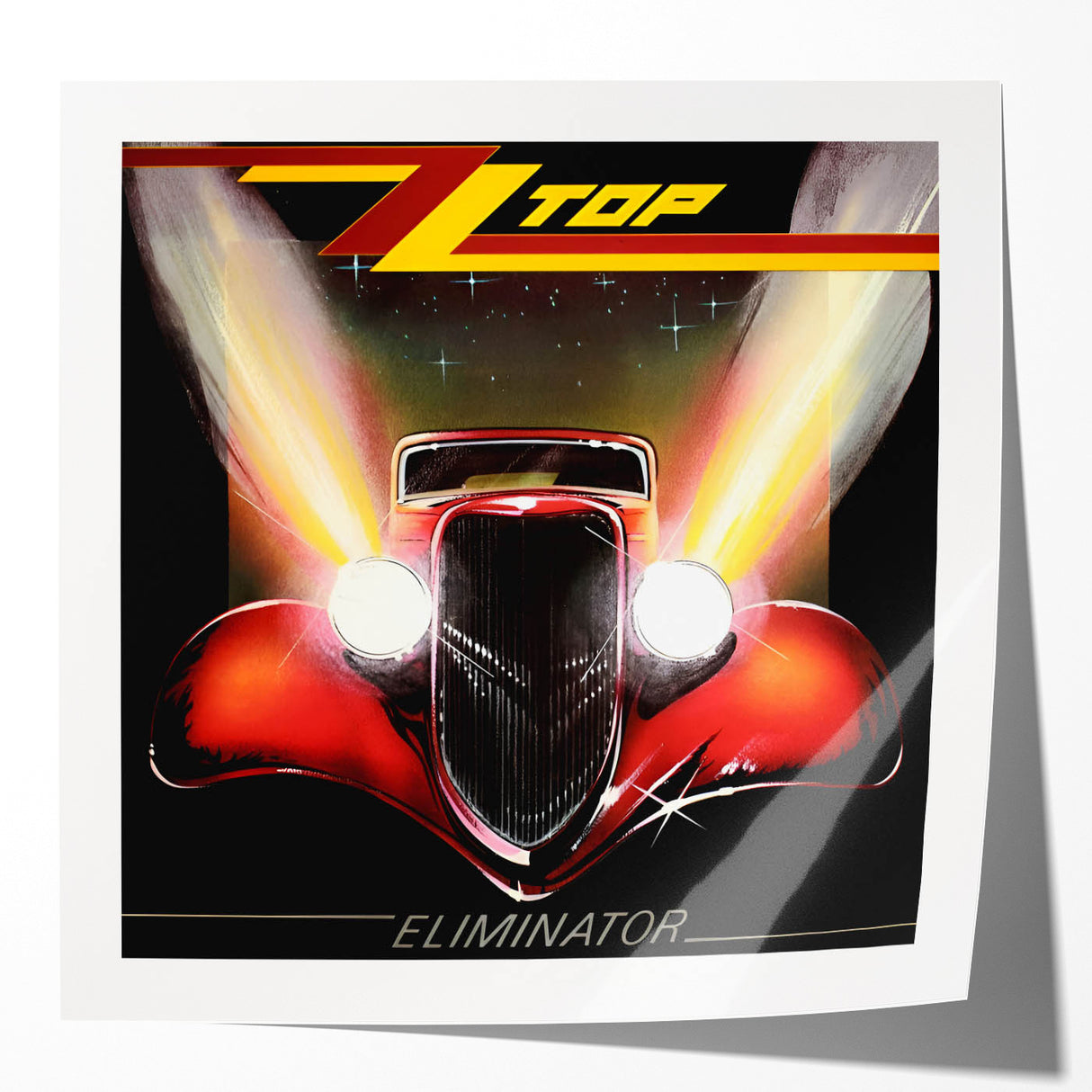 ZZ Top Eliminator Retro Wall Art – Vintage Rock Album Cover Print