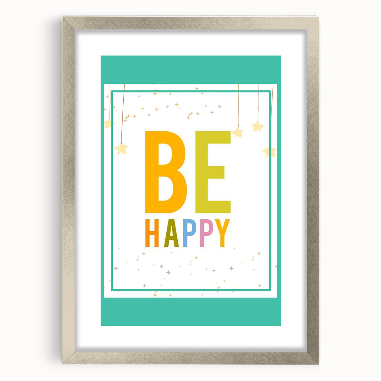 Educational Nursery Wall Decor – Be Happy Inspirational Print