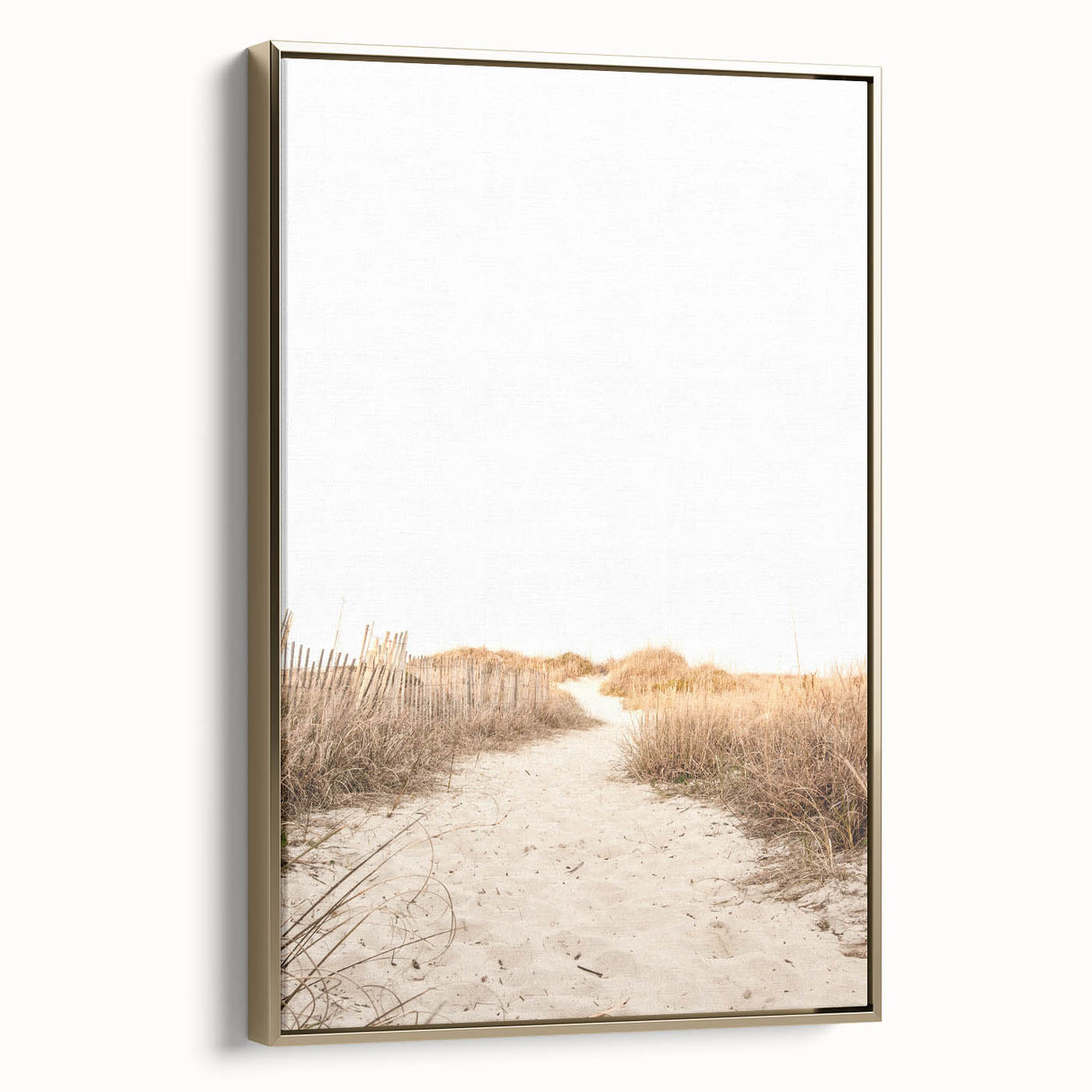 Framed canvas featuring a vintage landscape painting in black with gold accents, ideal for bedroom wall decor.