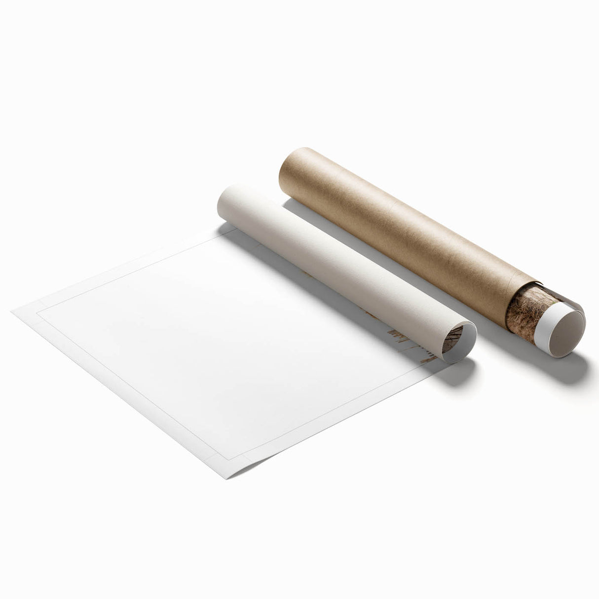 Extra large rolled canvas featuring a floral design in pastel shades.