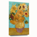 Side view of a large abstract wall art depicting a Van Gogh-inspired scene, printed on acrylic glass.