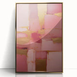 Framed abstract strokes wall art featuring a blend of gold and neutral colors, showcasing an elegant design perfect for modern home decor.