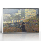 Place Pigalle at Night" by Pierre Bonnard - Illuminated Cityscape