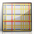 Modern Wall Art: Bold Geometric Grid Design in Primary Colors