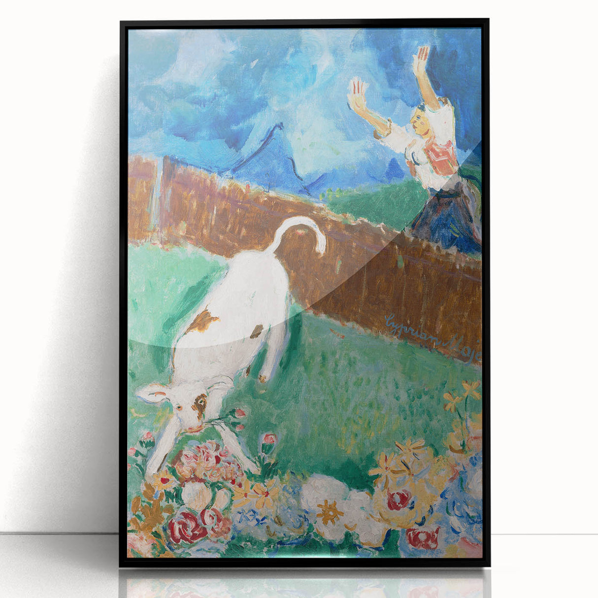 Charming Farm Scene - Calf (1932) by Cyprián Majerník
