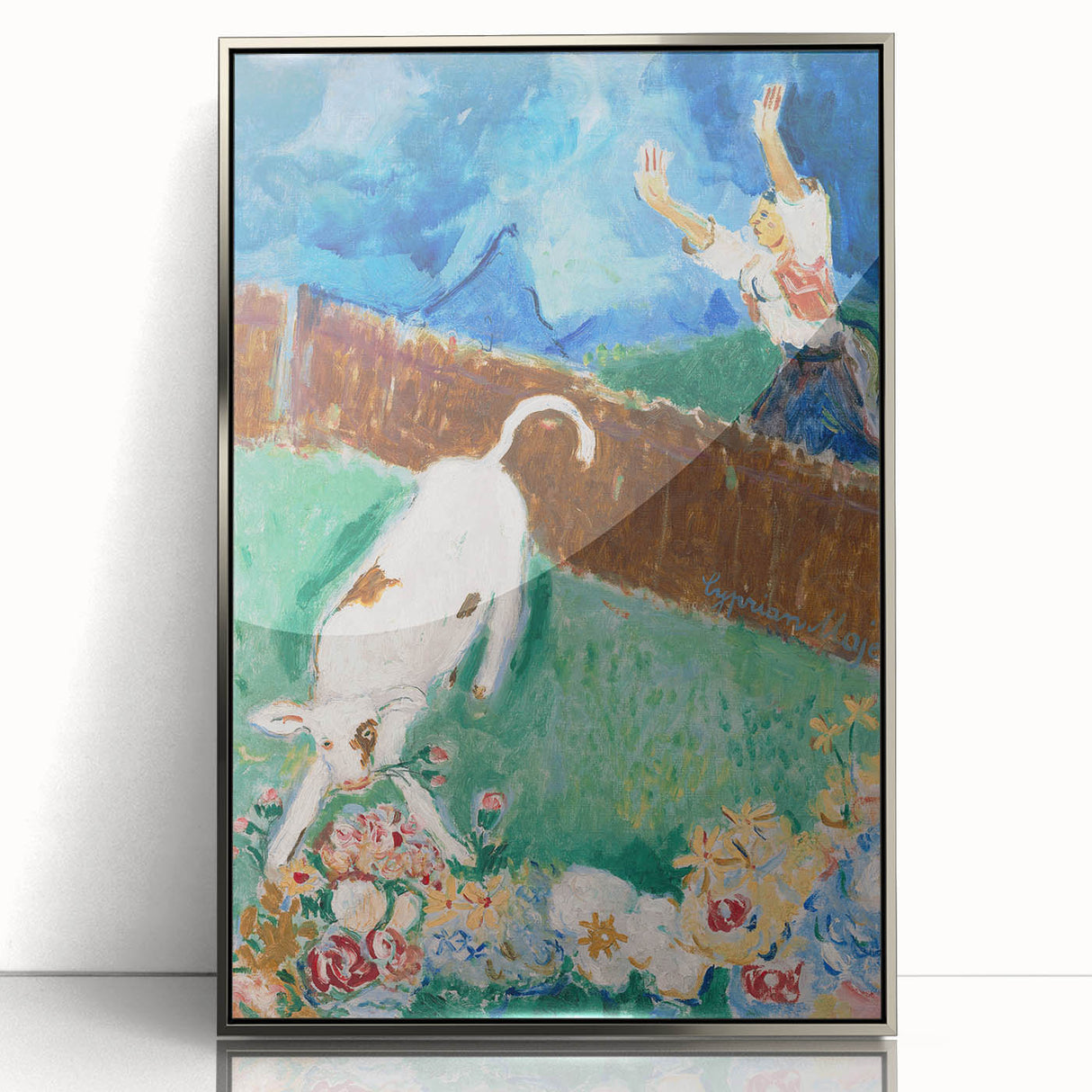 Charming Farm Scene - Calf (1932) by Cyprián Majerník