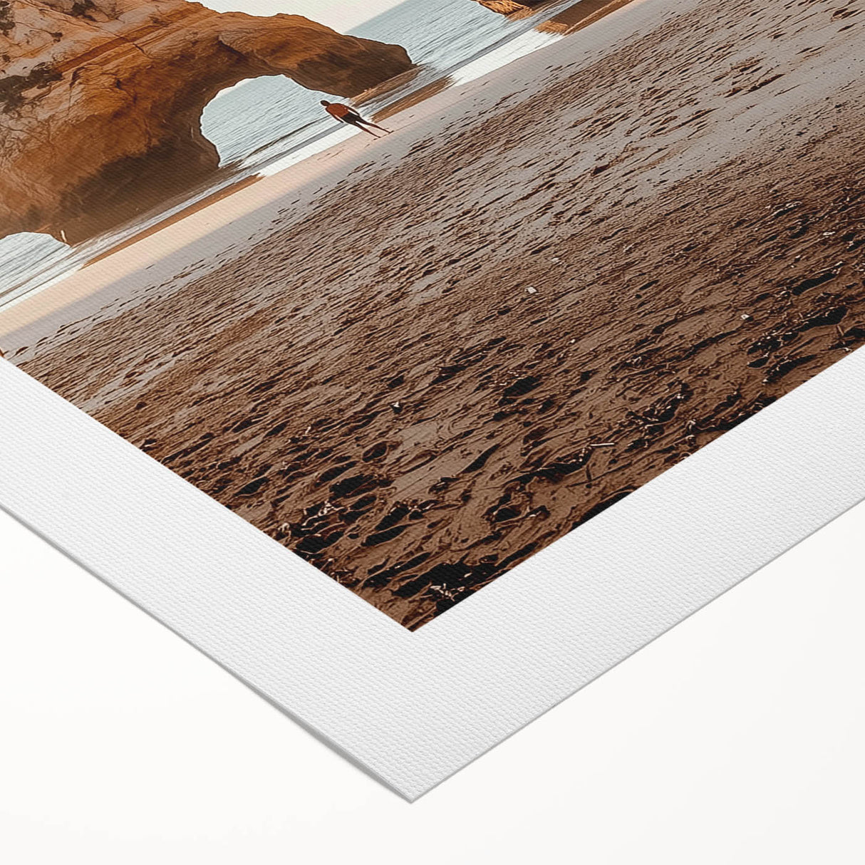 Stunning rolled canvas artwork showcasing a vibrant landscape with intricate cave formations, ideal for home decor, featuring rich colors and textures.
