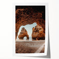 Vibrant rolled print showcasing a stunning cave landscape in earthy tones, ideal for home decor, delivered in protective packaging to ensure safe transit.