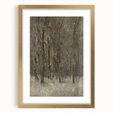Romanticism Art - Winter Forest by László Mednyánszky Print