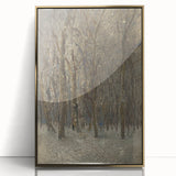 Romanticism Art - Winter Forest by László Mednyánszky Print