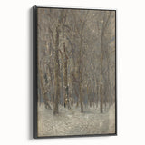Romanticism Art - Winter Forest by László Mednyánszky Print