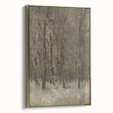 Romanticism Art - Winter Forest by László Mednyánszky Print