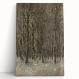 Romanticism Art - Winter Forest by László Mednyánszky Print