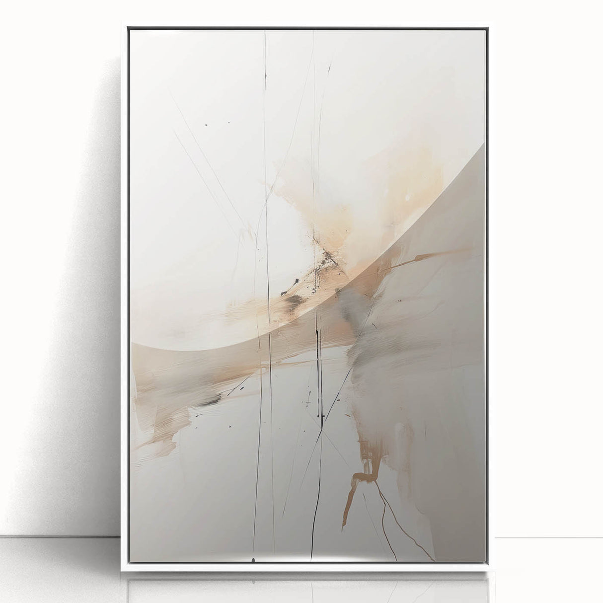 Acrylic and Canvas Art for Dining Spaces - Neutral Abstract Print