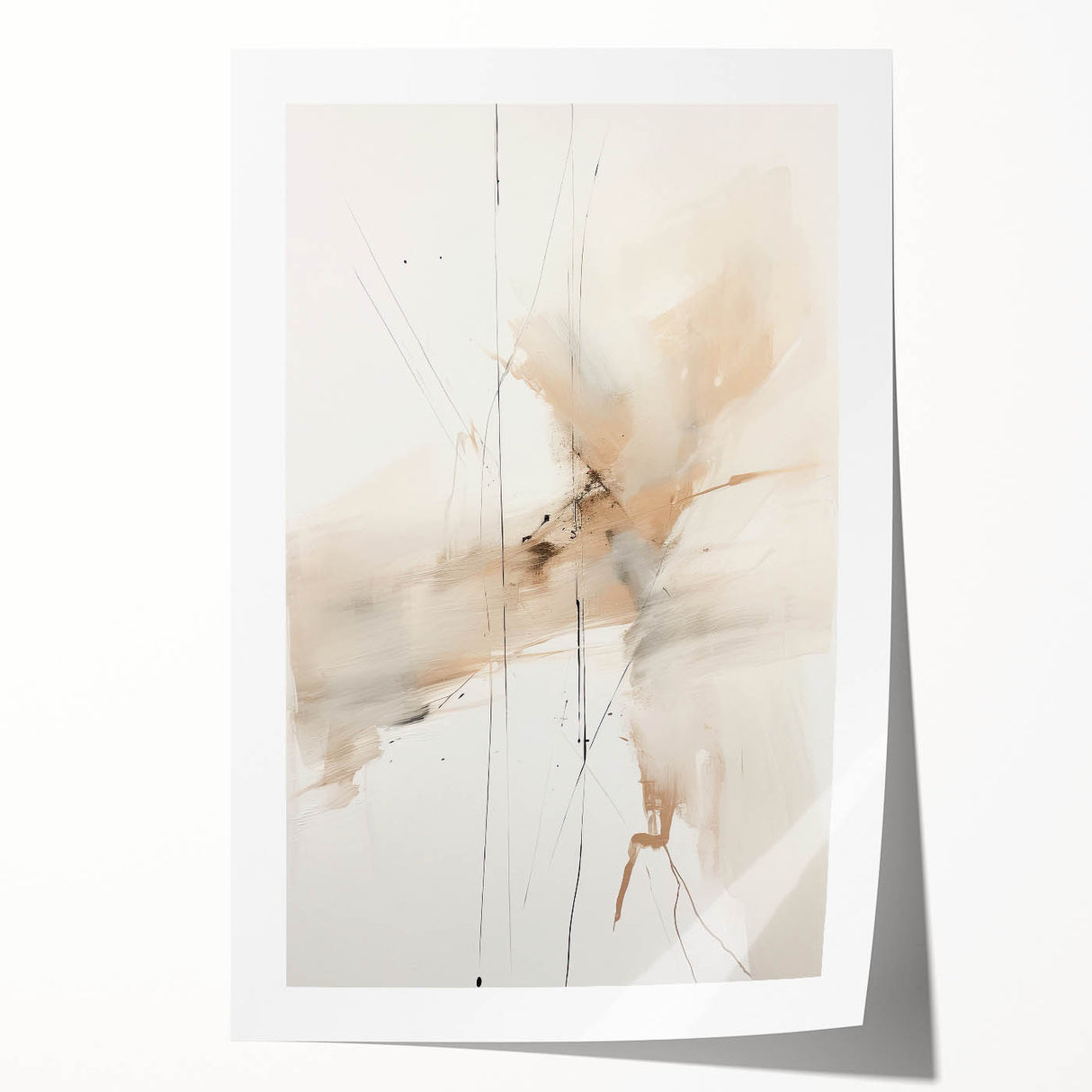 Acrylic and Canvas Art for Dining Spaces - Neutral Abstract Print