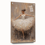 Abstract figurative wall art displayed in a side view, showcasing vibrant colors and intricate designs on acrylic glass, pinned for a modern aesthetic.