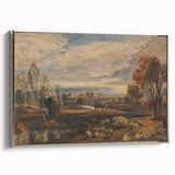 Rococo Art Pastoral Scene with Trees and Sheep - Classic Art Prints