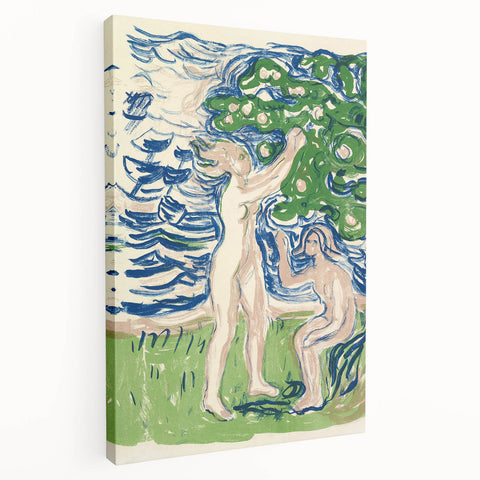 Expressionist Artwork – Girls Picking Apples by Edvard Munch Print
