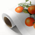 Art Deco style poster on rolled canvas featuring assorted fruits in vibrant colors, ideal for nursery wall art.