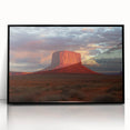 Framed acrylic wall art showcasing vibrant landscape canyons in rich earthy tones, set in a sleek black frame, perfect for enhancing modern home décor.