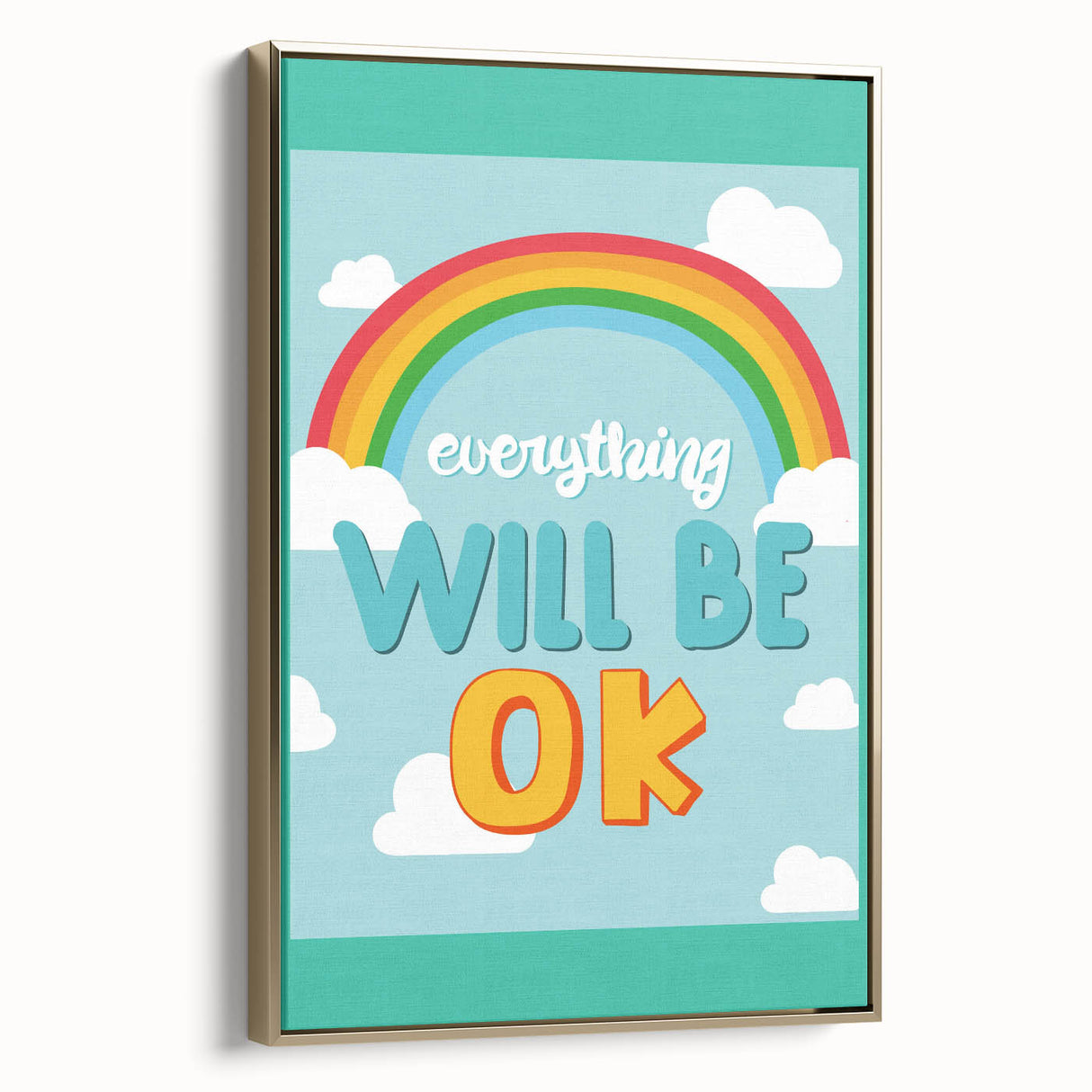 Children’s Learning Art Print – Everything Will Be OK Motivational Poster