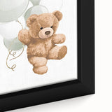 Teddy Bear Balloon Nursery Wall Art – Baby Room & Kids Decor