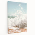 Large canvas depicting a vibrant summer scene with lush greenery and bright sky, suitable for kitchen wall art.
