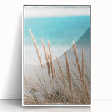 Art deco poster featuring a geometric pattern in pastel shades on a white acrylic frame, suitable for nursery wall decor.