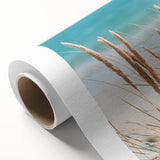 Art deco poster featuring a stylized summer scene on rolled canvas, ideal for nursery wall art or dining room decor.