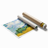 Extra large rolled canvas print featuring Van Gogh-inspired floral art in vibrant colors.