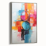 Framed canvas wall art showcasing abstract strokes in silver tones, elegantly presented from a side view, perfect for modern home decor. Ideal for adding a touch of sophistication to any room.