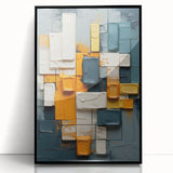 Framed abstract wall art showcasing fluid black strokes on a white background, perfect for modern decor. Ideal for enhancing contemporary living spaces.