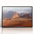Framed acrylic artwork depicting stunning cliffs and landscapes in vibrant colors, showcasing a black frame design, ideal for modern home decor.