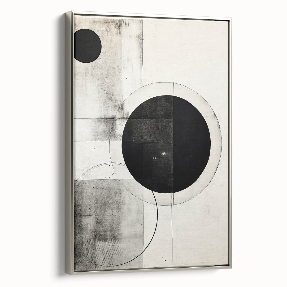 Custom Dining Room Wall Decor - Black & White Geometric Print