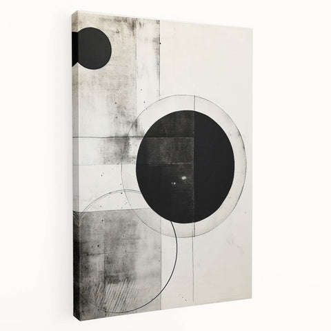 Custom Dining Room Wall Decor - Black & White Geometric Print