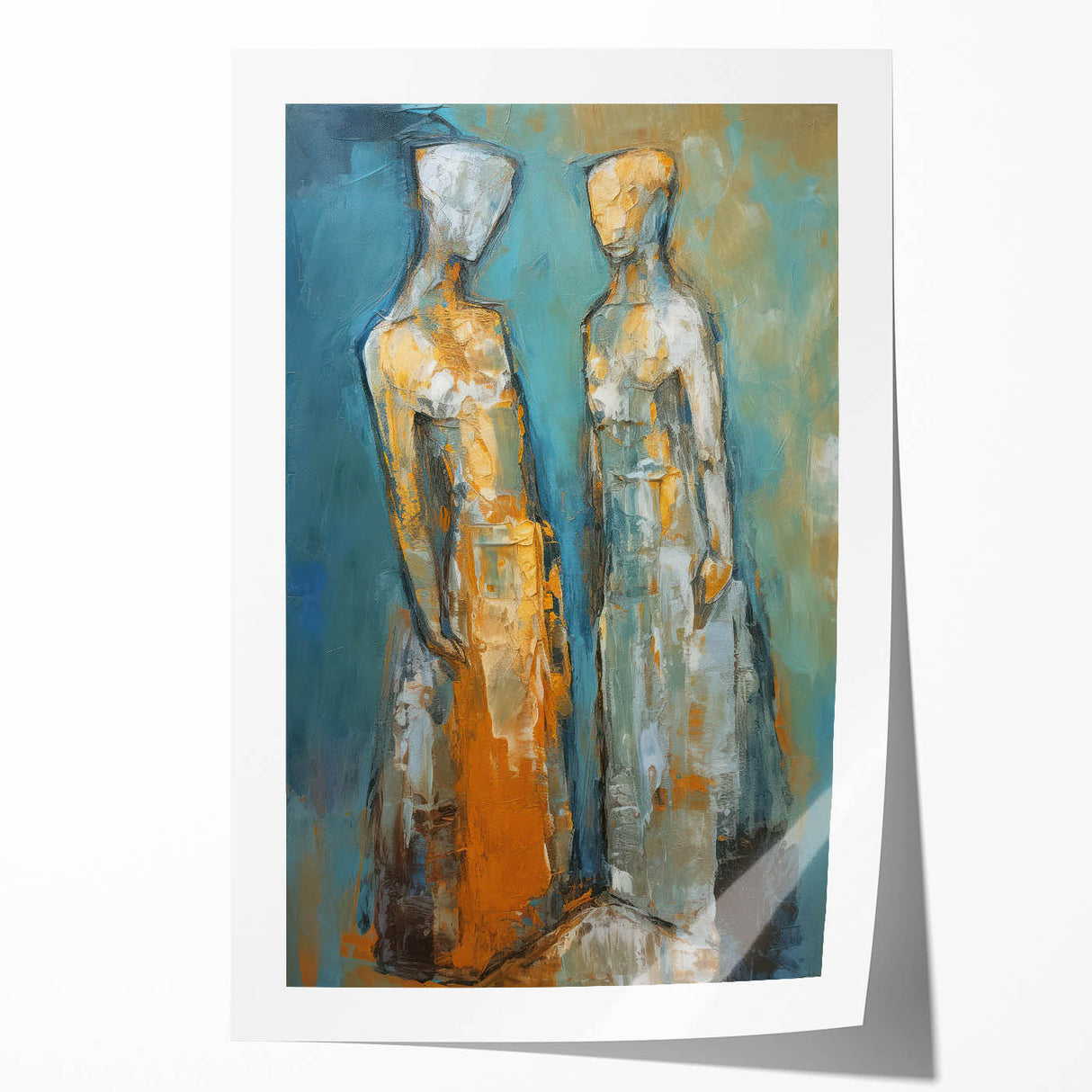 Abstract Human Figures - Modern Canvas Wall Art for Living Room