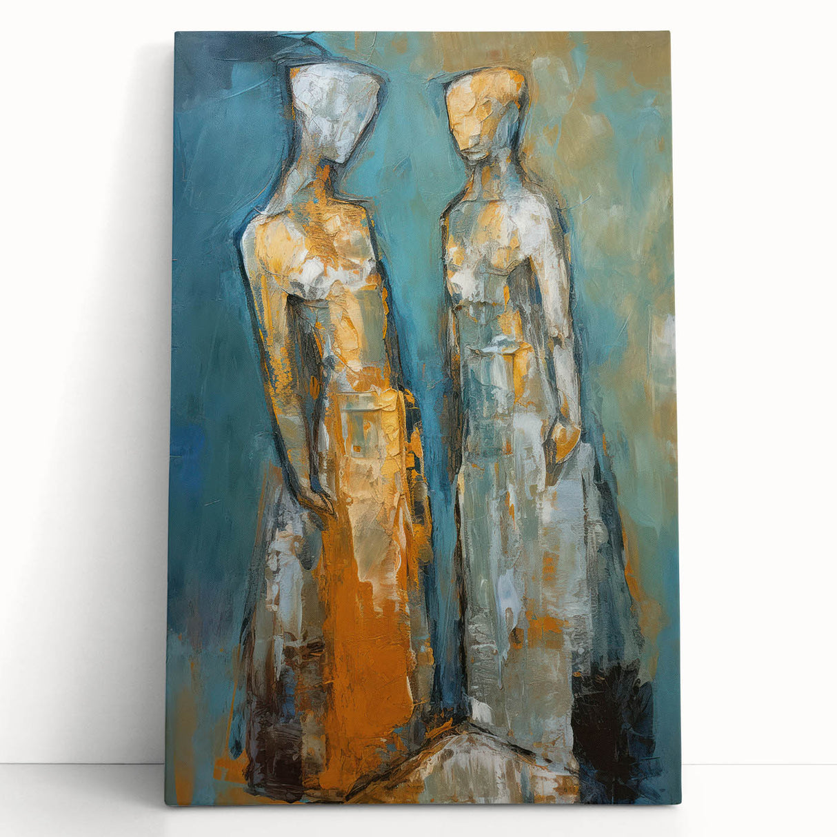 Abstract Human Figures - Modern Canvas Wall Art for Living Room