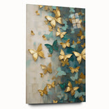 Abstract figurative wall art design displayed in a side view, showcasing vibrant colors and smooth acrylic glass finish, ideal for modern home decor.