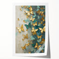 Abstract figurative wall art print showcasing vibrant colors and dynamic shapes, rolled and ready for display, ideal for modern home decor.