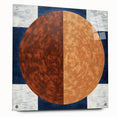 Abstract geometric acrylic glass artwork showcasing vibrant colors and intricate pin details, designed for modern decor. Ideal for contemporary art enthusiasts.