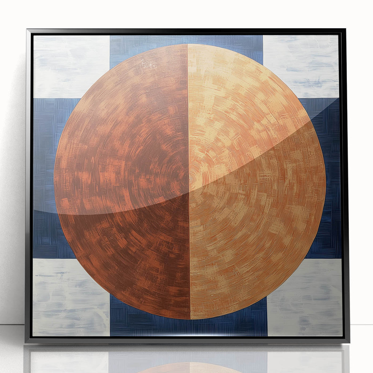 Framed abstract geometric wall art in black acrylic, showcasing intricate patterns and sharp angles, ideal for modern decor and artistic interiors.