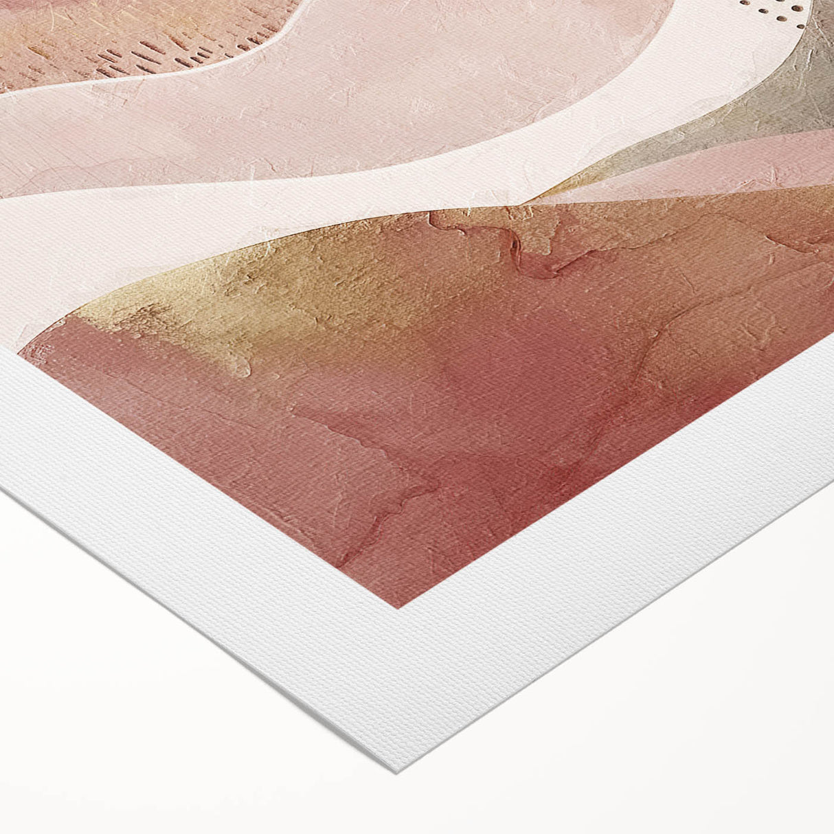 Abstract landscape wall art on rolled canvas, showcasing vibrant colors and fluid shapes that evoke a serene natural scene, ideal for modern decor.