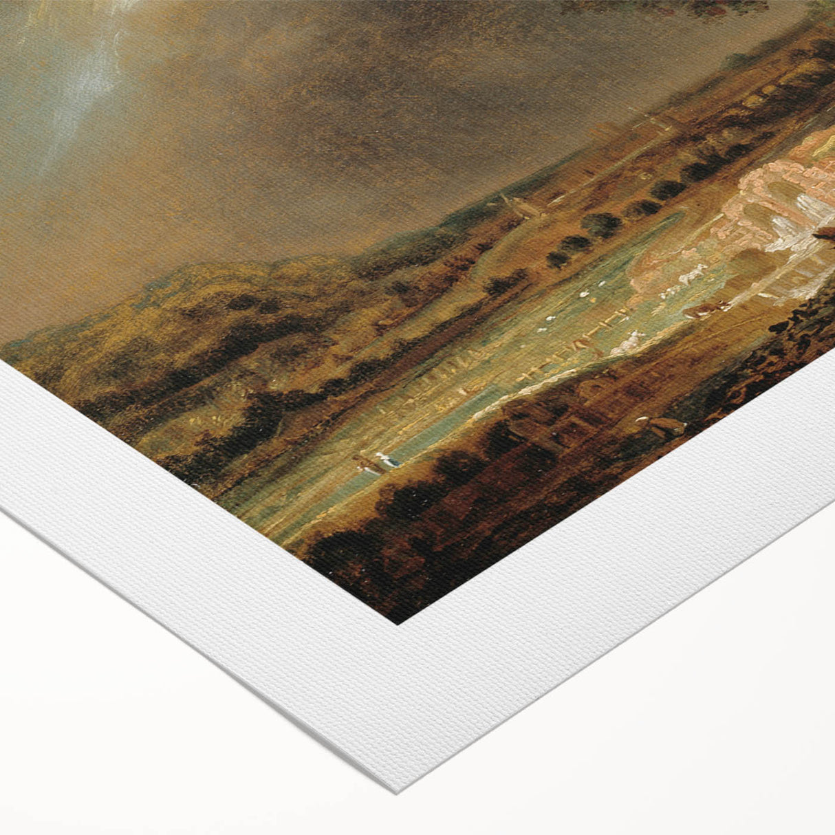 Baroque Art Dark Landscape with Trees and Fields - Classic Art