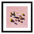 Extra large colorful abstract art print with textured design on a black framed canvas, ideal for living room decor.