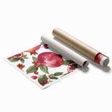 Extra large rolled print of colorful floral art, ideal for classy bathroom or large living room decor.
